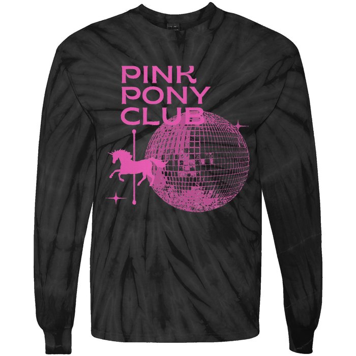 Retro Funny IM Gonna Keep On Dancing Pink Pony Clubs Disco Tie-Dye Long Sleeve Shirt