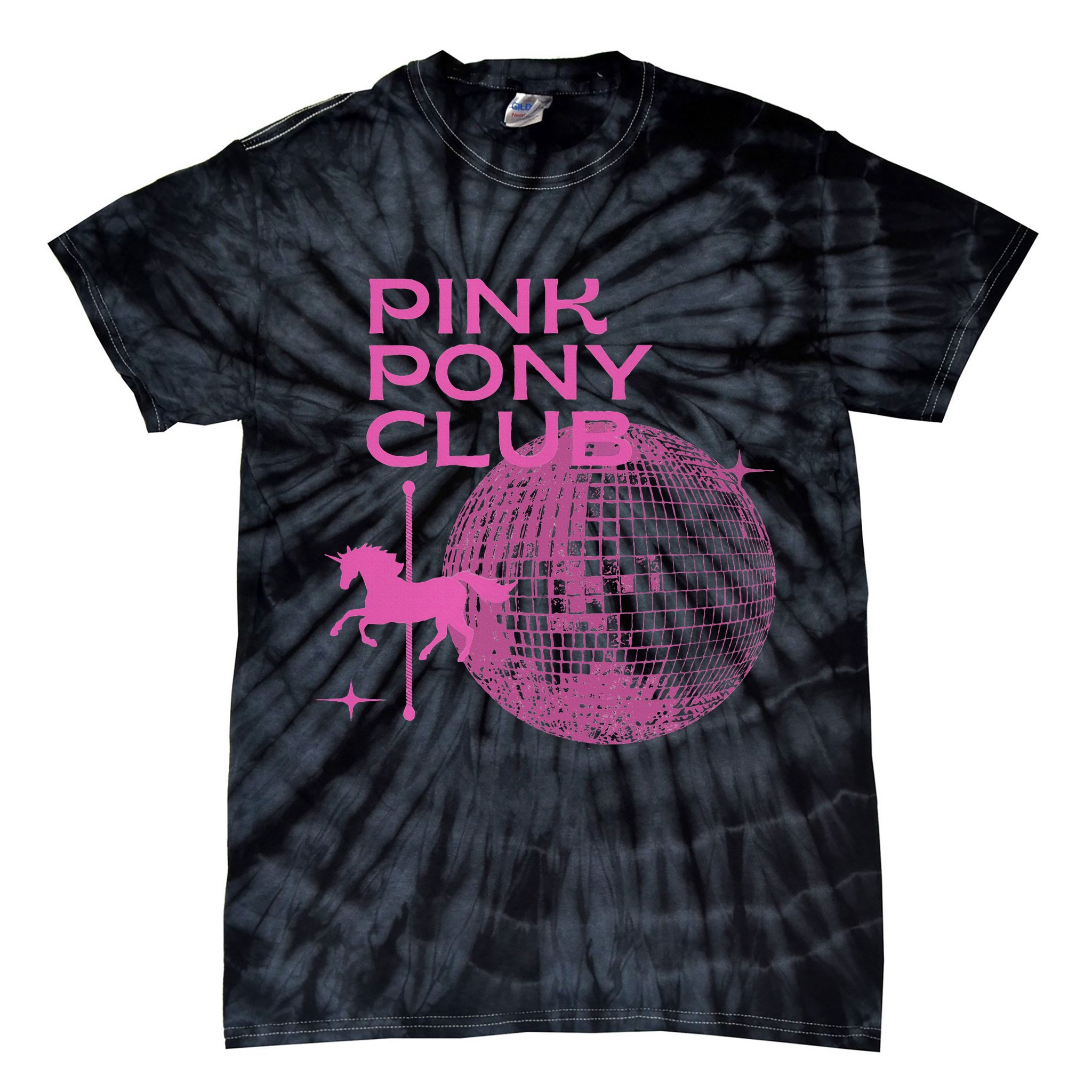 Retro Funny IM Gonna Keep On Dancing Pink Pony Clubs Disco Tie-Dye T-Shirt