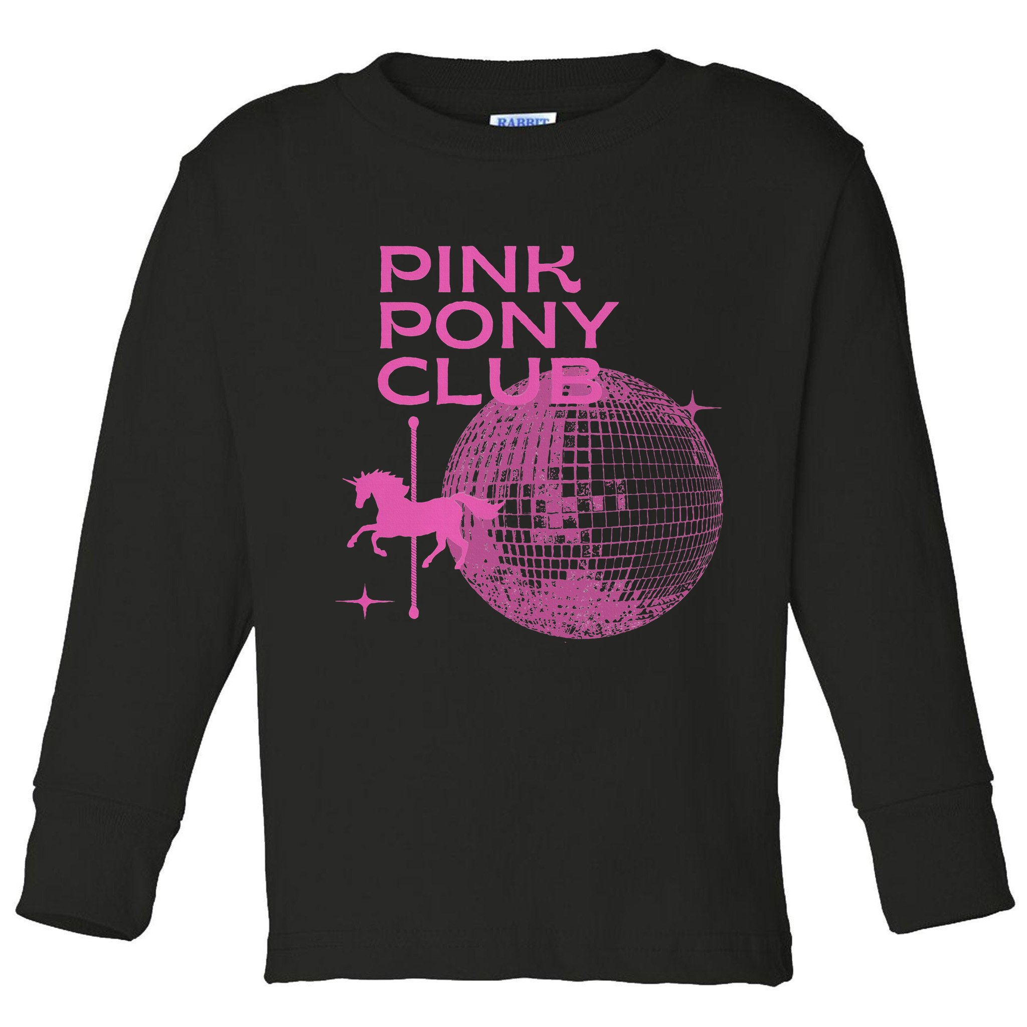 Retro Funny IM Gonna Keep On Dancing Pink Pony Clubs Disco Toddler Long Sleeve Shirt