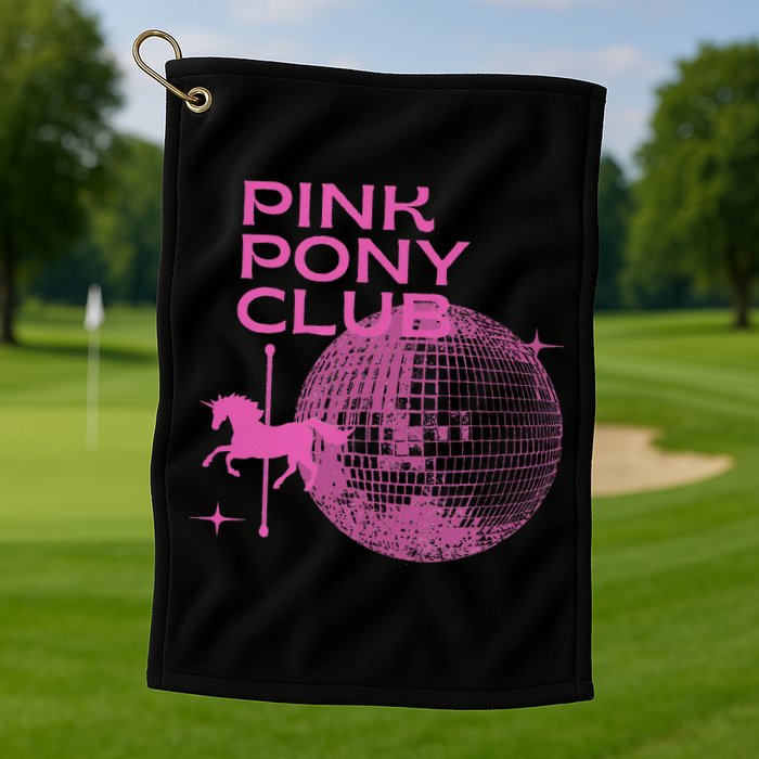 Retro Funny IM Gonna Keep On Dancing Pink Pony Clubs Disco Golf Towel