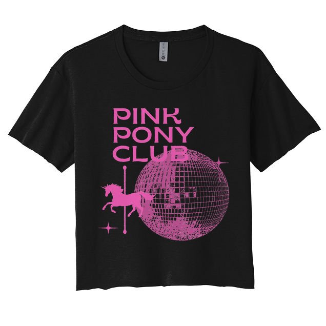Retro Funny IM Gonna Keep On Dancing Pink Pony Clubs Disco Crop Top