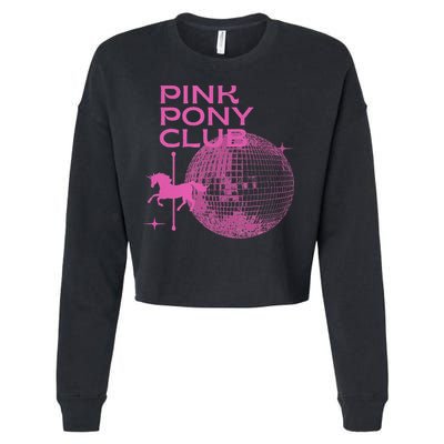 Retro Funny IM Gonna Keep On Dancing Pink Pony Clubs Disco Cropped Pullover Crew