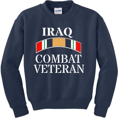 Red Friday Iraqi War Service Ribbon Iraq War Veteran Kids Sweatshirt