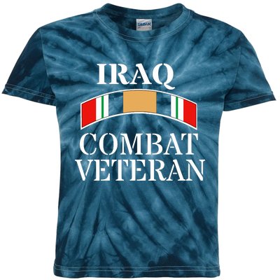 Red Friday Iraqi War Service Ribbon Iraq War Veteran Kids Tie-Dye T-Shirt