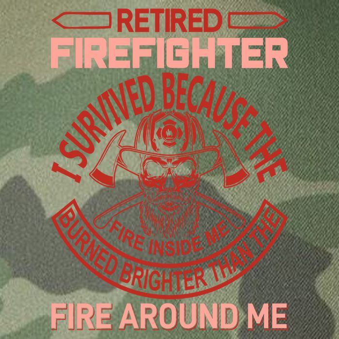 Retired Firefighter I Survived Because The Fire Inside Me Legacy Tie Dye Trucker Hat