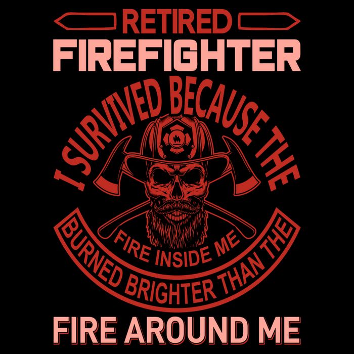Retired Firefighter I Survived Because The Fire Inside Me Drawstring Bag