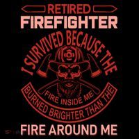 Retired Firefighter I Survived Because The Fire Inside Me Sustainable Knit Beanie