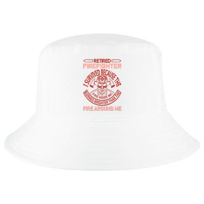 Retired Firefighter I Survived Because The Fire Inside Me Cool Comfort Performance Bucket Hat