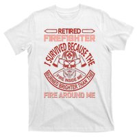 Retired Firefighter I Survived Because The Fire Inside Me T-Shirt