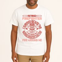 Retired Firefighter I Survived Because The Fire Inside Me Tall T-Shirt