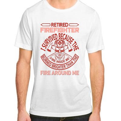 Retired Firefighter I Survived Because The Fire Inside Me Adult ChromaSoft Performance T-Shirt