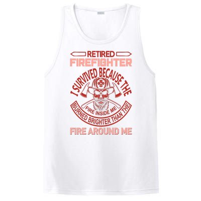 Retired Firefighter I Survived Because The Fire Inside Me PosiCharge Competitor Tank