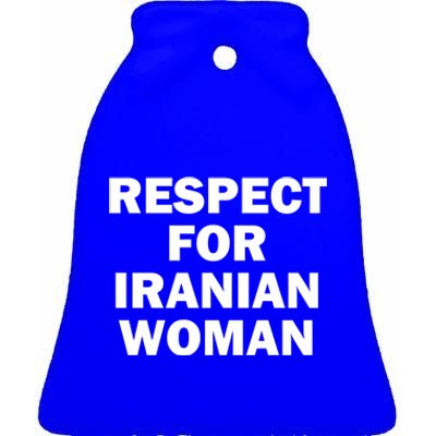 Respect For Iranian Gift Ceramic Bell Ornament