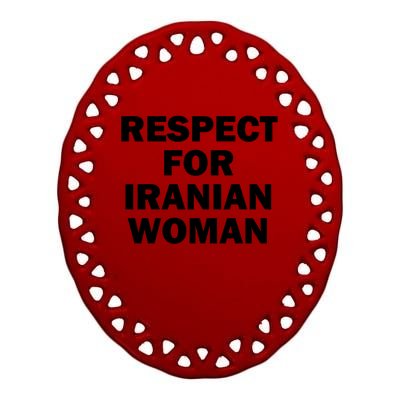 Respect For Iranian Gift Ceramic Oval Ornament