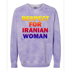 Respect For Iranian Cool Gift Colorblast Crewneck Sweatshirt