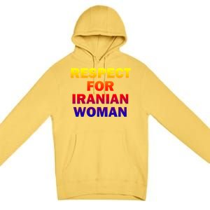 Respect For Iranian Cool Gift Premium Pullover Hoodie