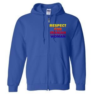 Respect For Iranian Cool Gift Full Zip Hoodie