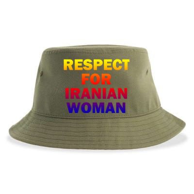 Respect For Iranian Cool Gift Sustainable Bucket Hat