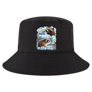 Raccoon Funny I Exist Depression Meme Dark Mental Health Cool Comfort Performance Bucket Hat