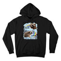 Raccoon Funny I Exist Depression Meme Dark Mental Health Tall Hoodie