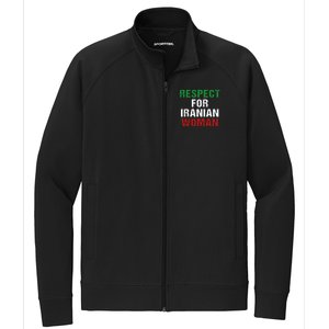 Respect For Iranian 'S Rights Activist Iran Flag Gift Stretch Full-Zip Cadet Jacket