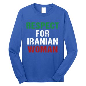 Respect For Iranian 'S Rights Activist Iran Flag Gift Long Sleeve Shirt