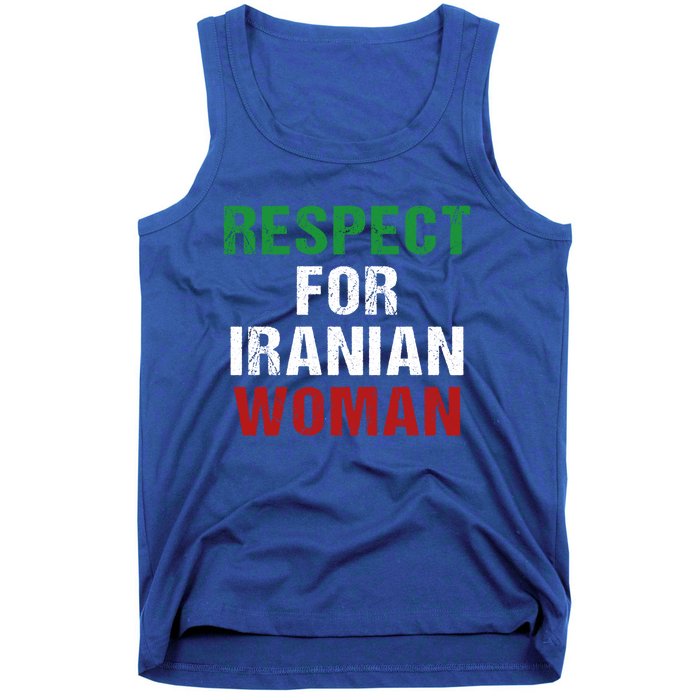 Respect For Iranian 'S Rights Activist Iran Flag Gift Tank Top