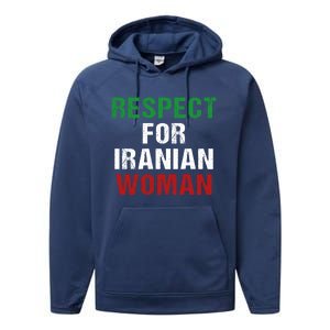 Respect For Iranian 'S Rights Activist Iran Flag Gift Performance Fleece Hoodie