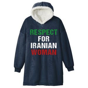 Respect For Iranian 'S Rights Activist Iran Flag Gift Hooded Wearable Blanket