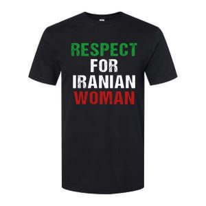 Respect For Iranian 'S Rights Activist Iran Flag Gift Softstyle CVC T-Shirt