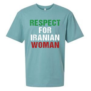 Respect For Iranian 'S Rights Activist Iran Flag Gift Sueded Cloud Jersey T-Shirt