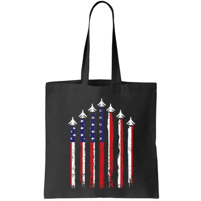 Retro Fighter Jet Airplane Usa Flag 4th Of July Bag