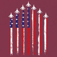 Retro Fighter Jet Airplane Usa Flag 4th Of July 16oz Travel Tumbler