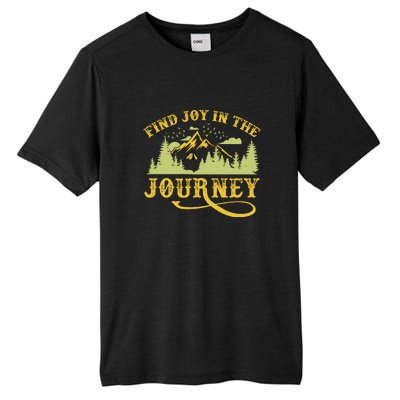 Retro Find Joy In The Journey Camping For Camper Gift Tall Fusion ChromaSoft Performance T-Shirt