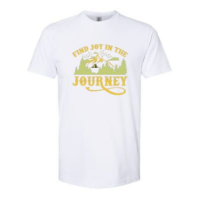 Retro Find Joy In The Journey Camping For Camper Gift Softstyle CVC T-Shirt