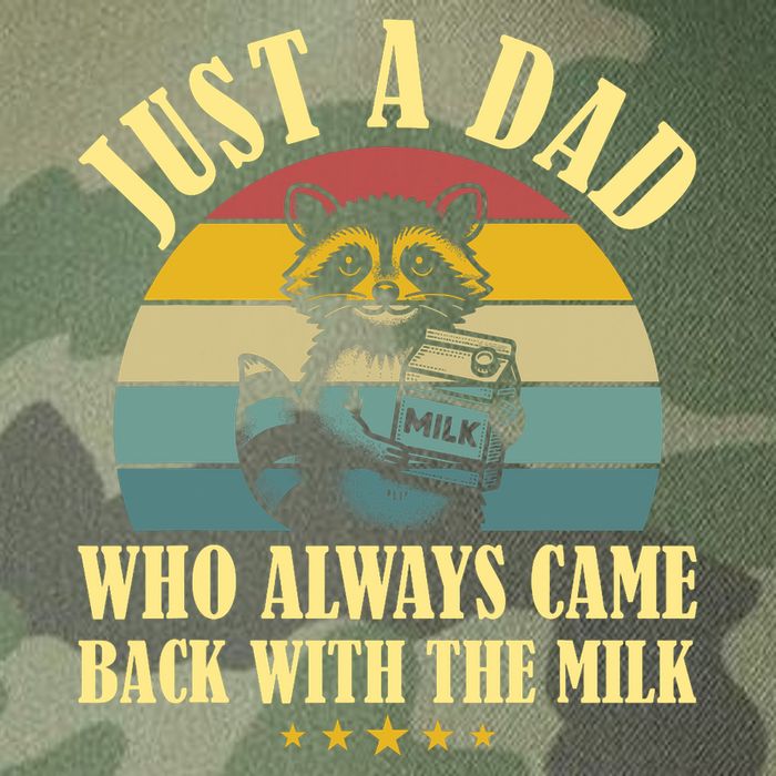 Racoon Father Just A Dad Who Always Came Back With The Milk  Legacy Tie Dye Trucker Hat