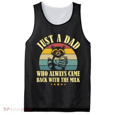 Racoon Father Just A Dad Who Always Came Back With The Milk  Mesh Reversible Basketball Jersey Tank