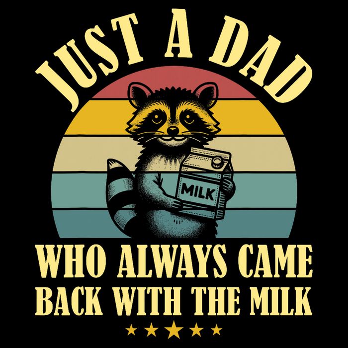 Racoon Father Just A Dad Who Always Came Back With The Milk  Cooling Performance Long Sleeve Crew