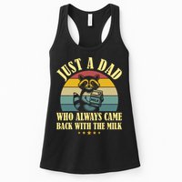 Racoon Father Just A Dad Who Always Came Back With The Milk  Womens Tank Top