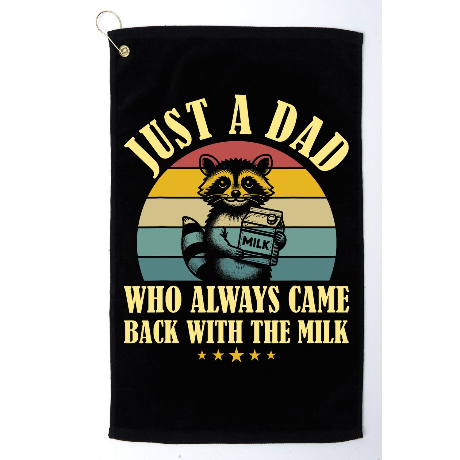 Racoon Father Just A Dad Who Always Came Back With The Milk  Golf Towel