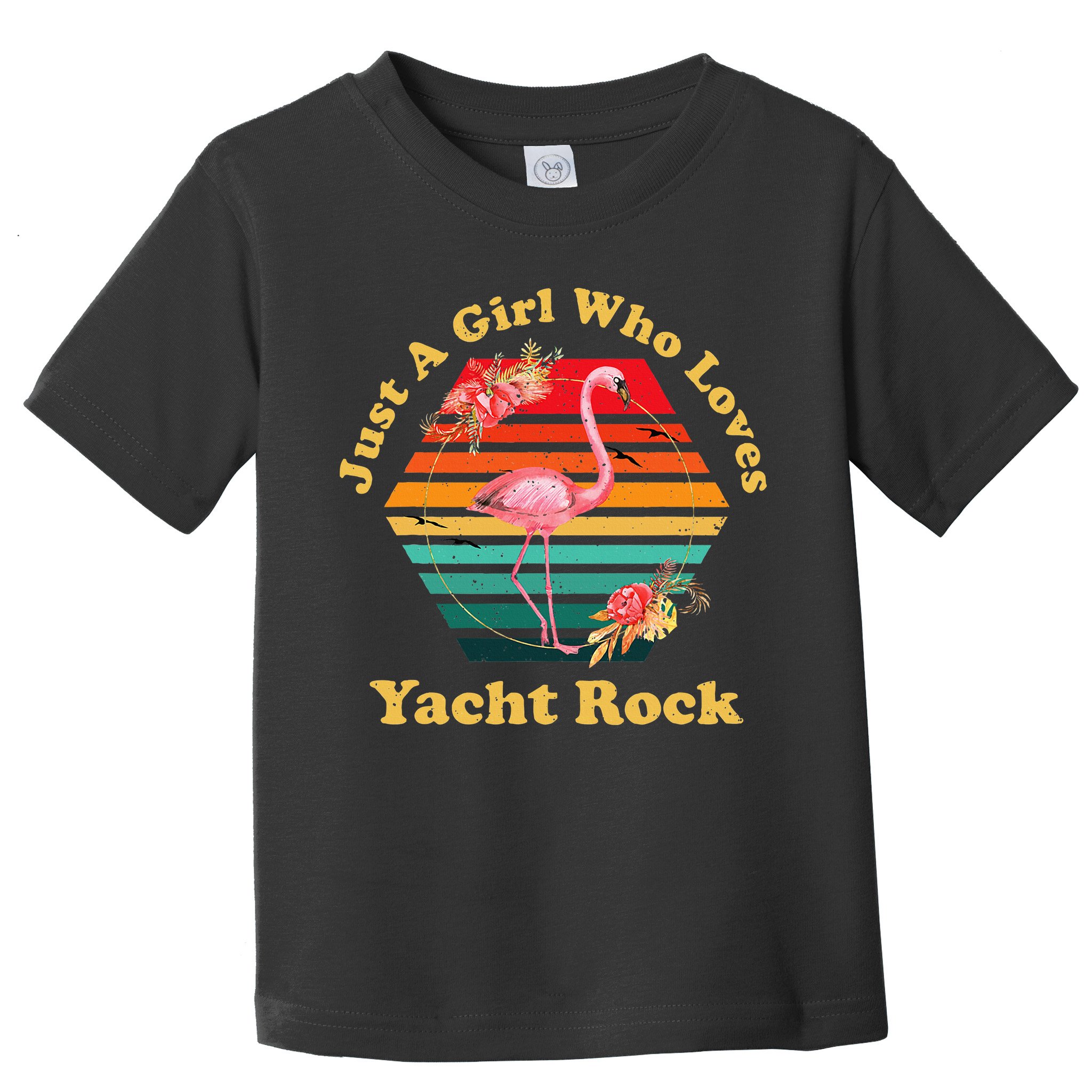 Retro Flamingo Just A Girl Who Loves Yacht Rock Vintage Toddler T-Shirt