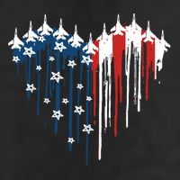 Retro Fighter Jet Airplane American Flag Heart 4th Of July Adult Drive Performance Visor