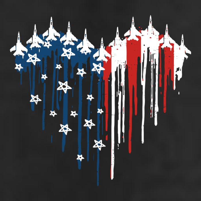 Retro Fighter Jet Airplane American Flag Heart 4th Of July Adult Drive Performance Visor