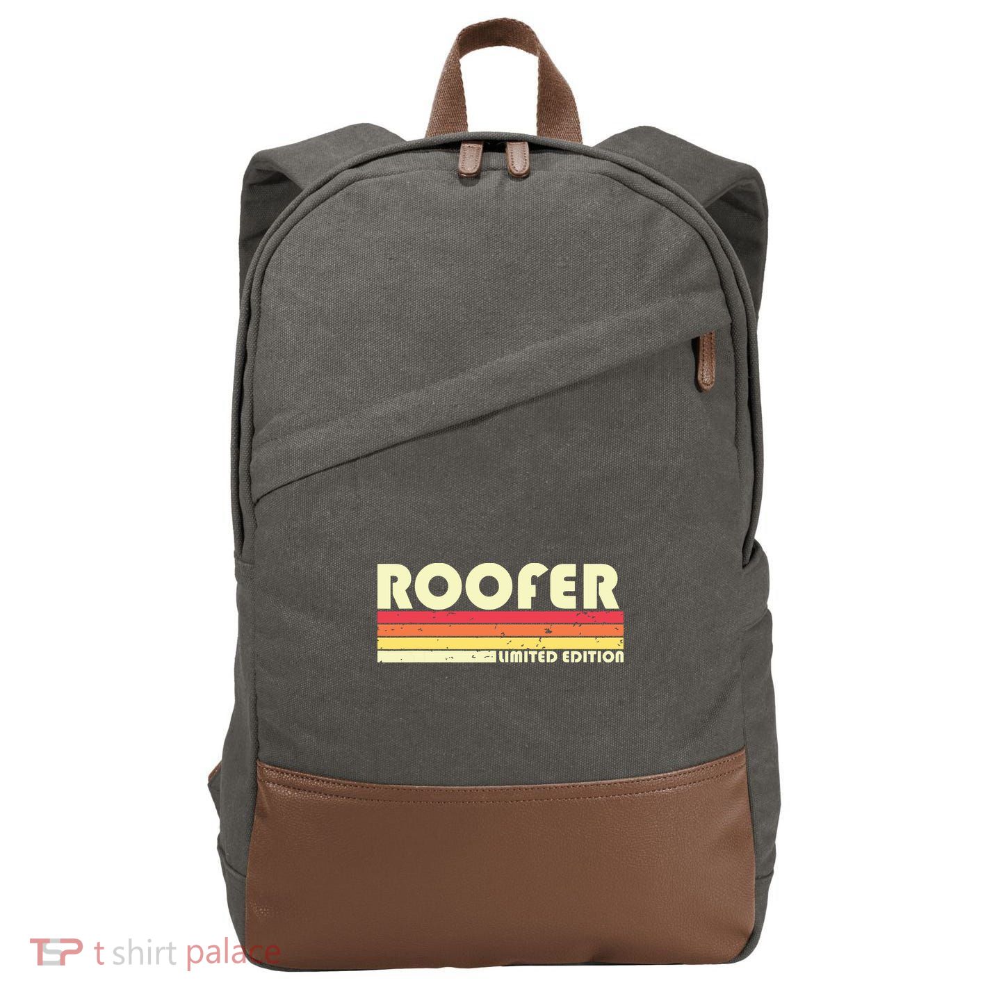 ROOFER Funny Job Title Profession Birthday Worker Idea Cotton Canvas Backpack