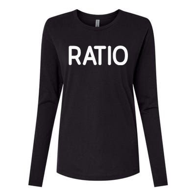 Ratio Funny Jokes Sarcastic Womens Cotton Relaxed Long Sleeve T-Shirt