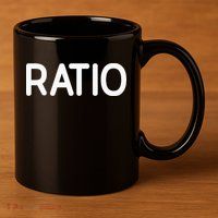 Ratio Funny Jokes Sarcastic 11oz C Handle Ceramic Mug