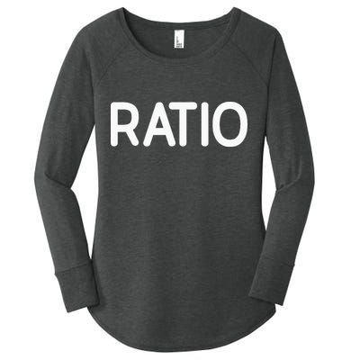 Ratio Funny Jokes Sarcastic Women's Perfect Tri Tunic Long Sleeve Shirt