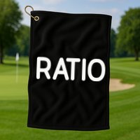 Ratio Funny Jokes Sarcastic Golf Towel