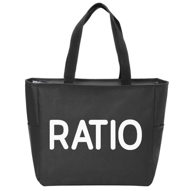 Ratio Funny Jokes Sarcastic Zip Tote Bag