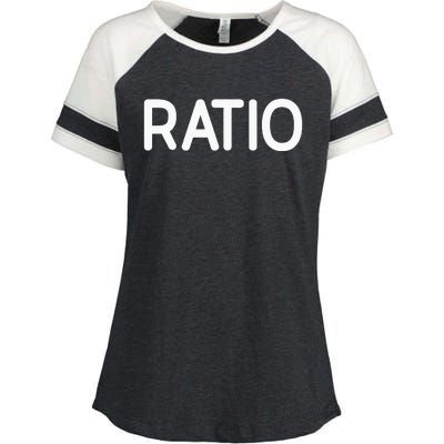 Ratio Funny Jokes Sarcastic Enza Ladies Jersey Colorblock Tee